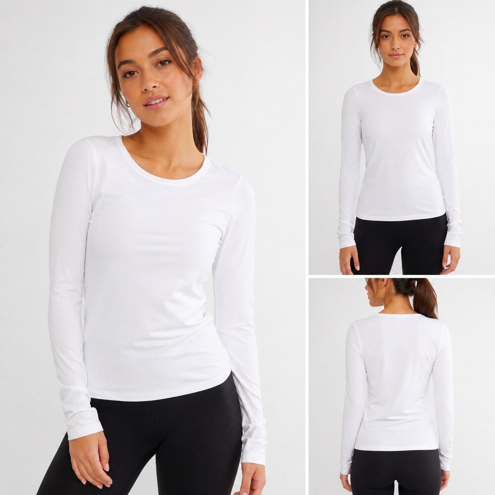 better / together White Long Sleeve Stretch Tee